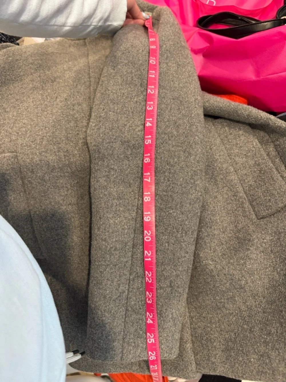 J. Crew Mercantile Gray Wool-Blend Stand Collar Pea Coat - Picture 14 of 16